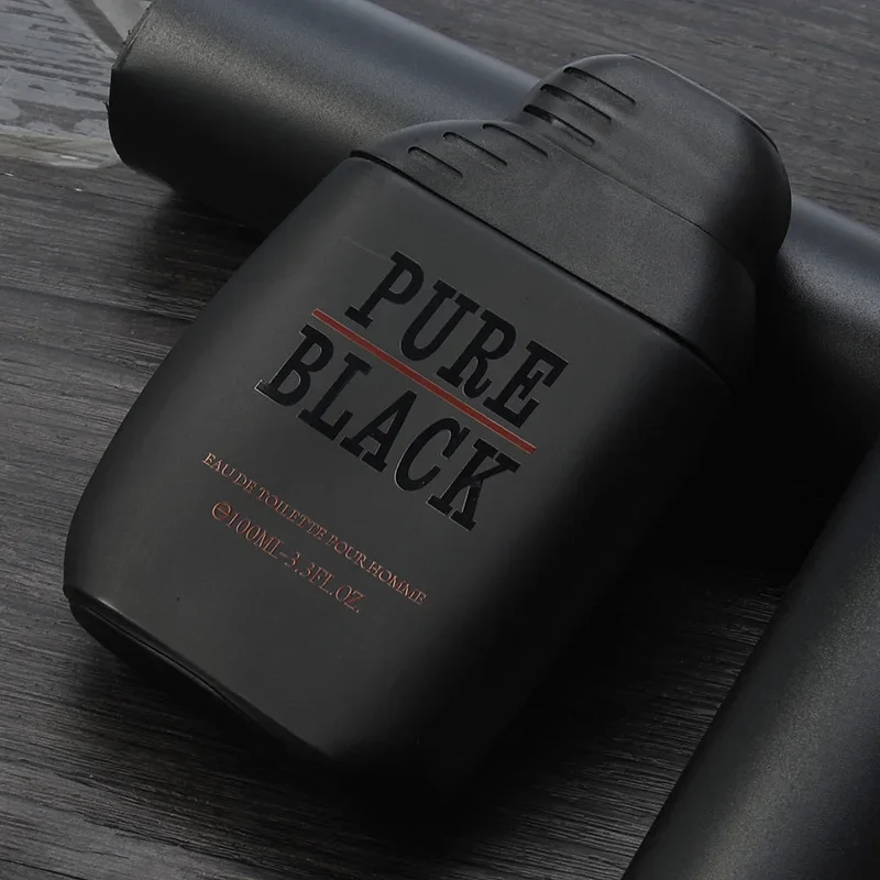 Pure Black Eau de Toilette für Herren, Duftrichtung Holz und Meeresbrise, langanhaltend frischer Duft, 100 ml Sprühflasche, ideal für den Business-Bereich_voghion.com