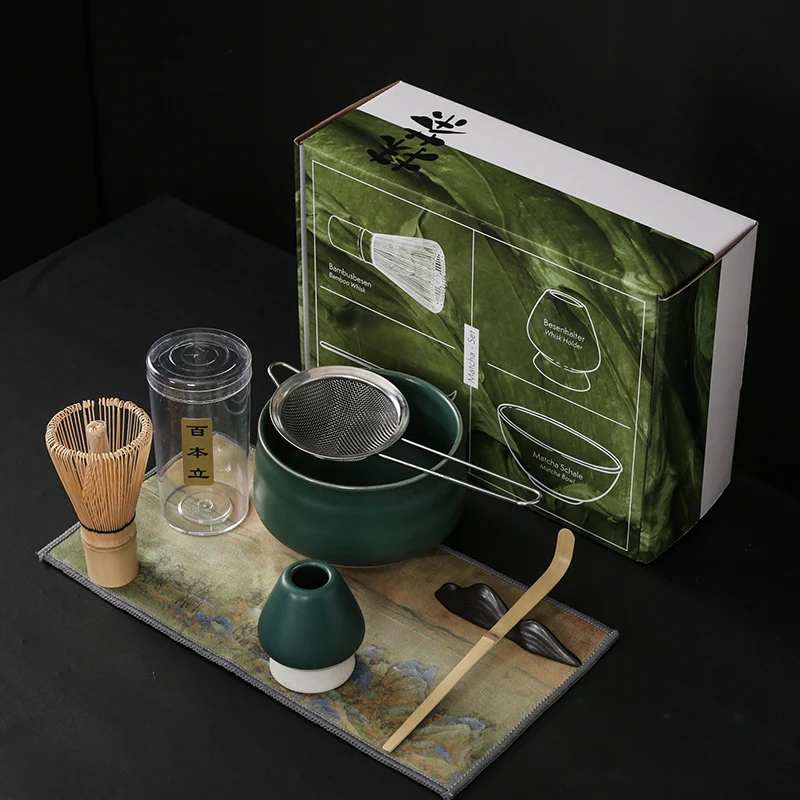 Japanese tea sets matcha mixer bowl with bamboo matcha mixer (hearing