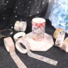 6 rolls/box of bronzing floral washi tape, flower print design pattern tape and notebook collage decoration, a gift for friends 6