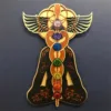 Kundalini Chakra Imitation Wood Wall Art Meditation Crafts Healing Decoration Pendants Hanging Ornaments Gift Home Decor 2