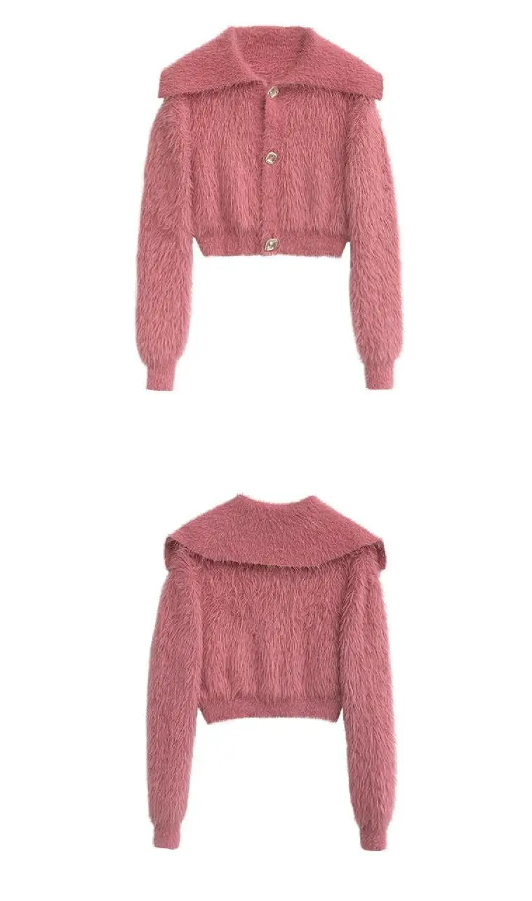 Cashmere Blend Cropped Cardigan Image 3