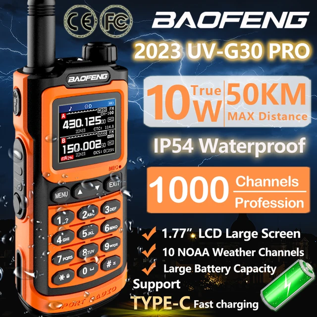 2023 Baofeng Uv-g30 Pro Talkie-walkie Longue portée Portable 1000