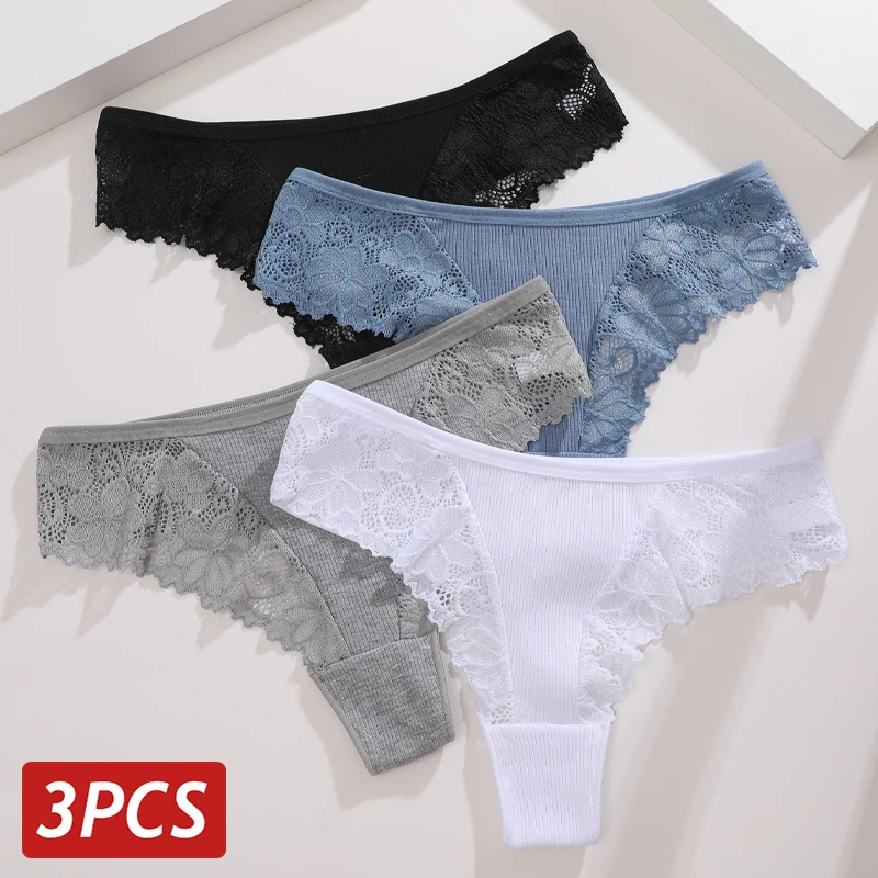 Solavia Paquete De 6 Calzones De Encaje Para Mujer, Bikini De Encaje Suave Y Transpirable, Ropa