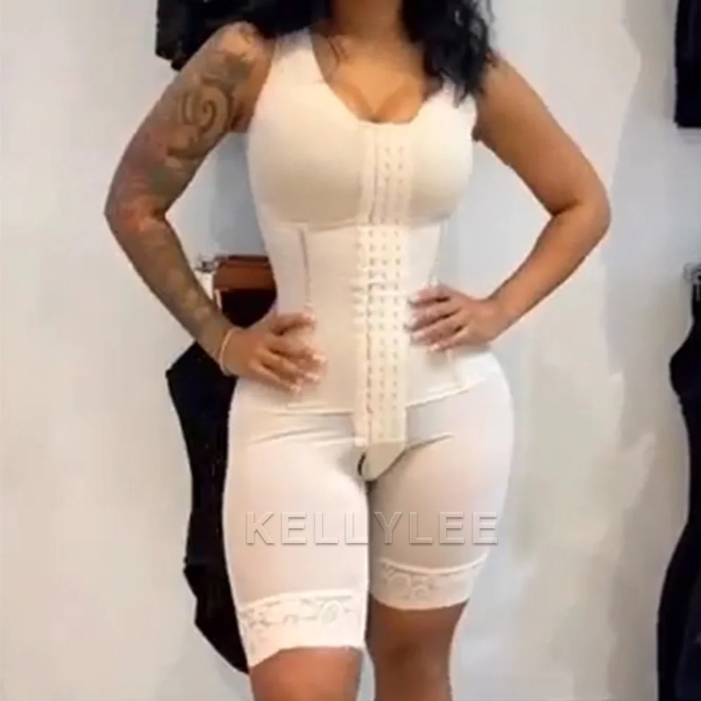 Full-Body Highly Compressed Body Shaper Durable Adjustable Thigh Slimming Underwear with Hook Eyes Best Body Shaper for Women