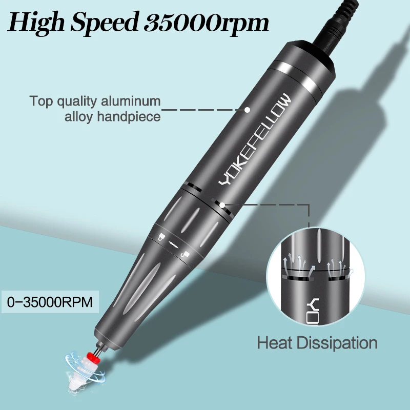 Nail Drill Machine Kit 35000RPM Rechargeable Portable Electric Nail File for Manicure Acrylic Gel Nails electric nail drill,electric nail grinder