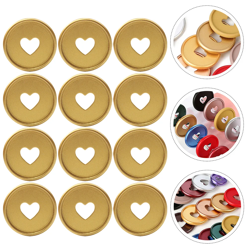 

20 Pcs Large Heart Binding Buckle Binder Clips Loose-leaf Discs Abs DIY Buckles