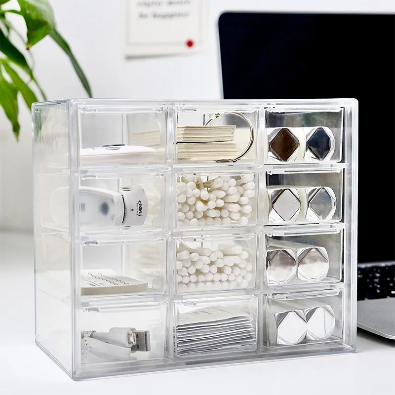 Clear Dustproof Storage Box Organizers Acrylic Jewelry Stationery Storage  Holder Multifunctional Storage Box with Drawer Cabinet - AliExpress