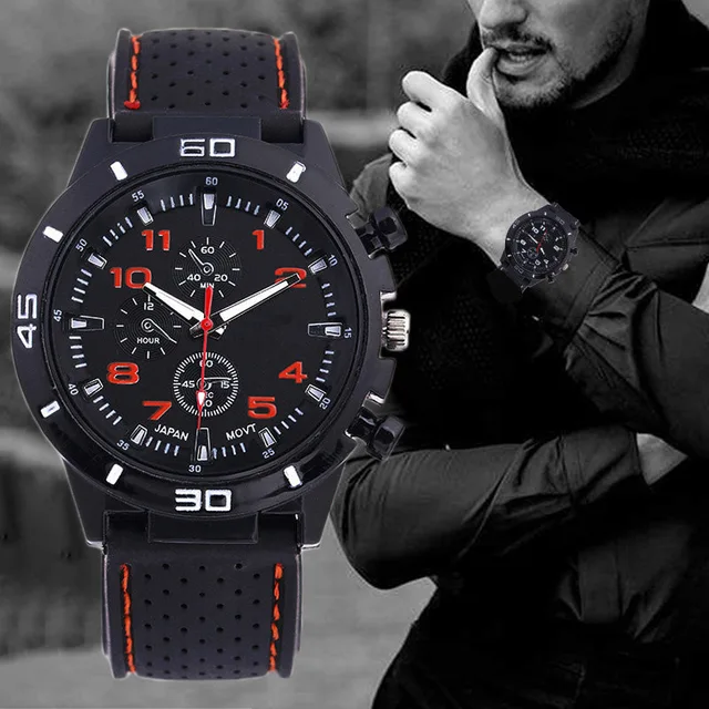Fashion date quartz men watches top brand luxury male clock chronograph sport mens wrist watch hodinky