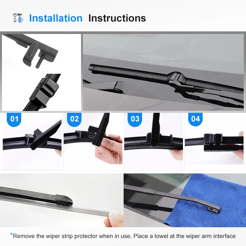 Wiper LHD RHD Front Wiper Blades For Porsche Cayenne 2010- 2017 Windshield Windscreen Front Window 26"+26"+14" 4