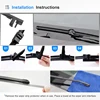 Wiper LHD RHD Front Wiper Blades For Porsche Cayenne 2010- 2017 Windshield Windscreen Front Window 26"+26"+14" 4
