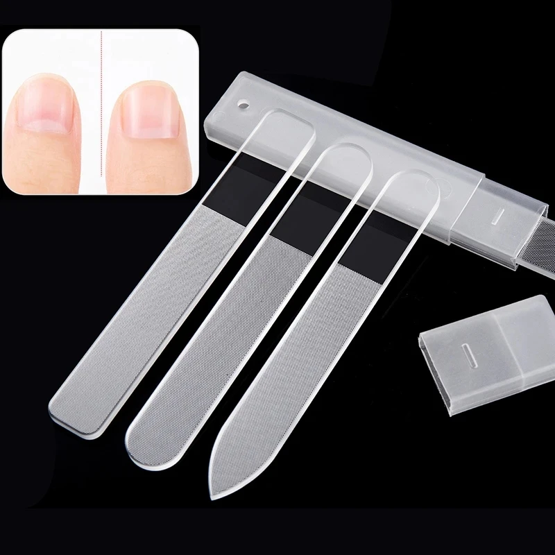 Lima per Nail Art lucidatura levigatura trasparente lucidatura durevole lima in vetro Nano Manicure forniture professionali accessori strumenti