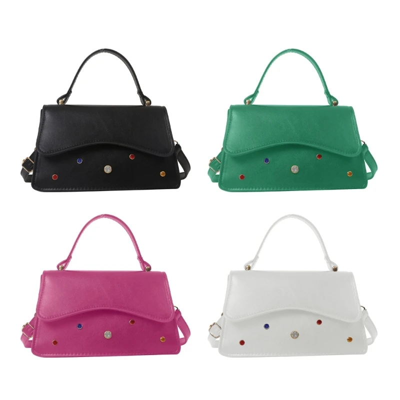 

Trendy and Vibrant Korean Single Shoulder Crossbody Bag PU Satchel Handbag