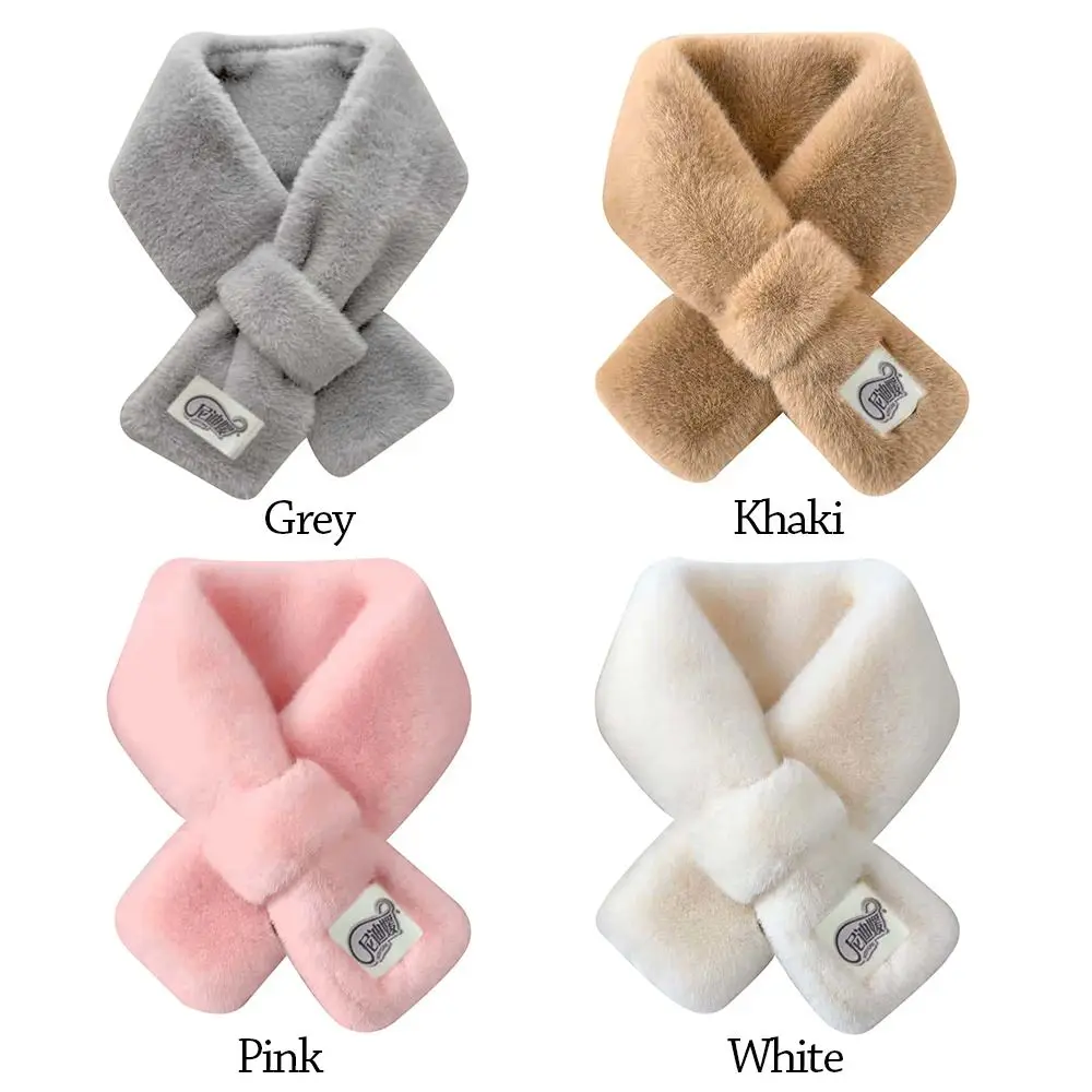 Warm Faux Fur Winter Scarf Soft Plush Shawl for Women