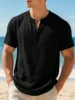 120036-b06b6b.png Solid Color Linen Shirt Essential Men's Cotton Blend Henley Lightweight Breathable Casual