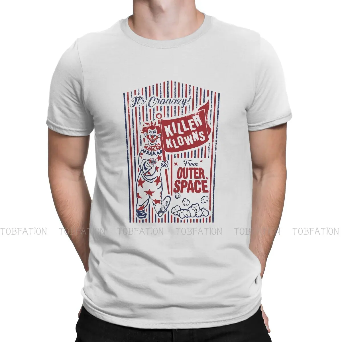 Popcorn Box Killer Klowns Dallo Spazio Esterno Sci-Fi Movie T Shirt Vintage Teenager Alternativa Oversize O-Collo Tshirt Top Sell