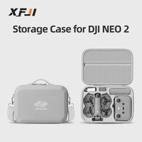 XFJI Carrying Case for DJI NEO 2 Combo Storage Bag Drone Accessories Hard Shell Travel Box PU Leather Splash-proof Shouder Bag