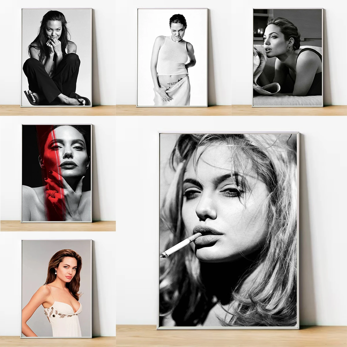 

American Hot Actress Angelina Jolie Poster Home Decorations Decoration Room Decor Posters for Wall Decororation Art Print Canvas