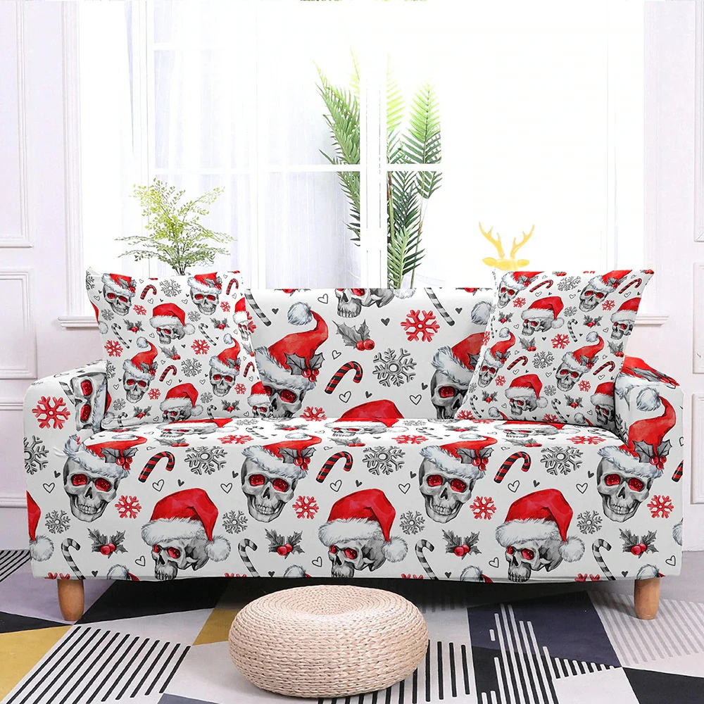 

Christmas Penguin animal stretch sofa set Elk snow sofa set home full package of a sofa set Christmas home holiday decoration