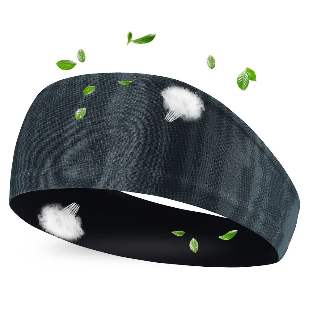 Men Sports Headband Running Fitness Sweatband Elastic Cycling Yoga Gym Headscarf Bicycle Tennis Hair Band Ear Head Bandage Women sports hair band sports headband sports sweatband cooling sweatband yoga hair accessories