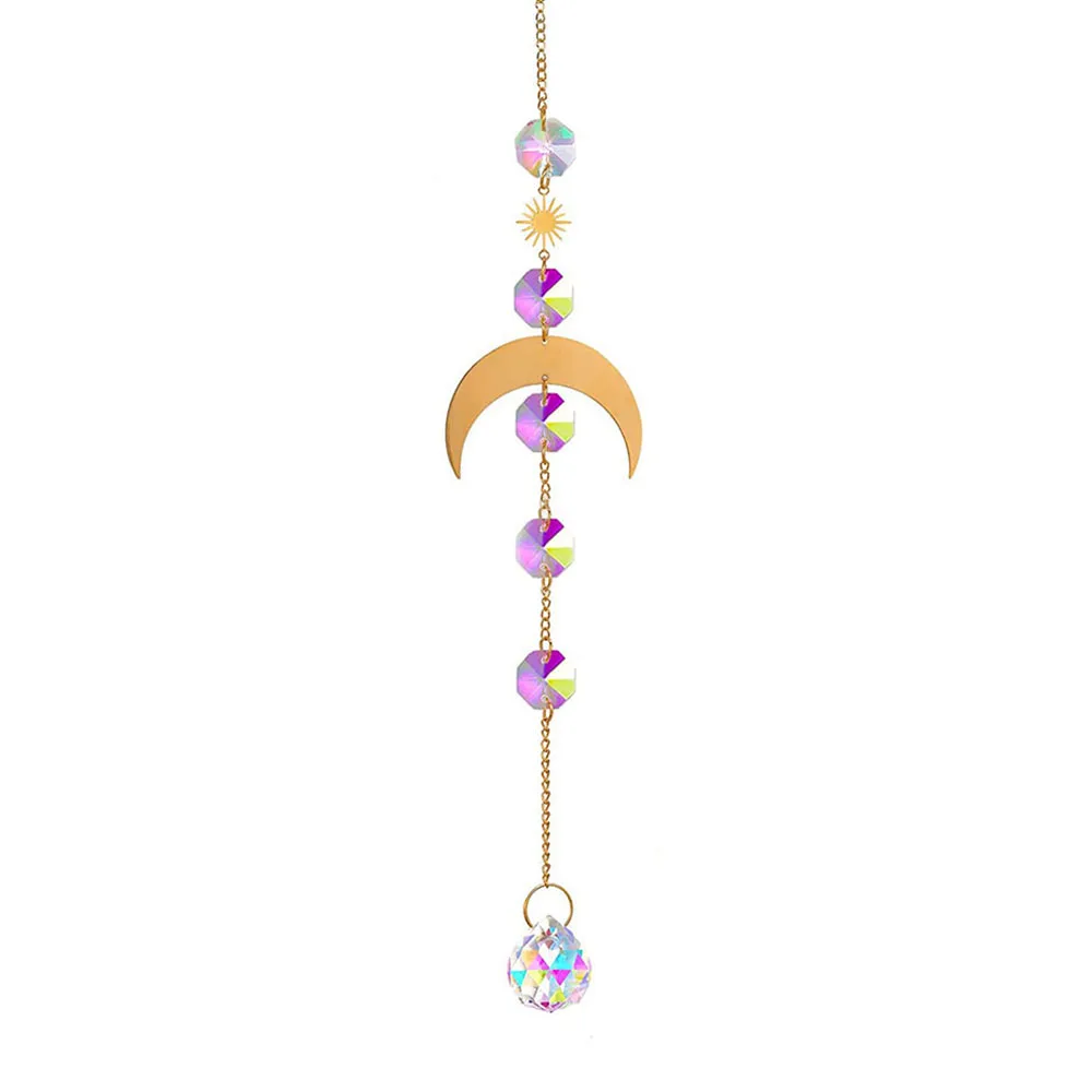 Sun Catcher Crystal Pendant Sun Catchers Window Ornament 1PCS AB Suncatcher Hanging with Chain Pendant Ornament Crystal Balls for Window Home Garden Christmas Party Decor