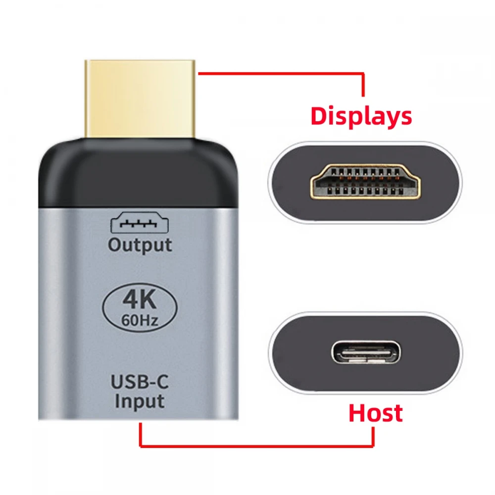 4K 60Hz High-Speed USB-C to HDMI Adapter – Plug & Play