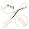 1 Pc Eyelash Comb Tweezers Stainless Steel Anti-Static Non-Magnetic Professional Volume 3D Lashes Extension Tweezers Tools 4