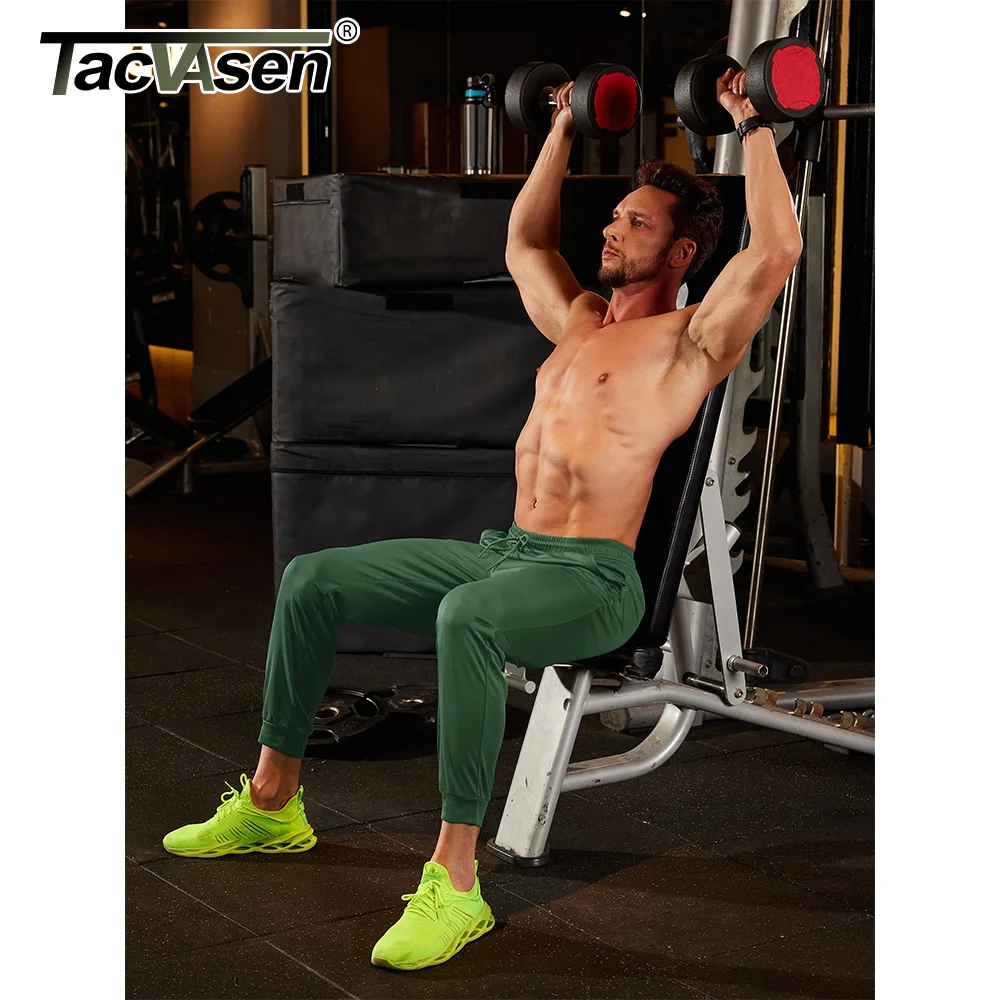 Lightweight Quick-Dry Men's Athletic Joggers with Elastic Waist for Outdoor and Gym Workouts