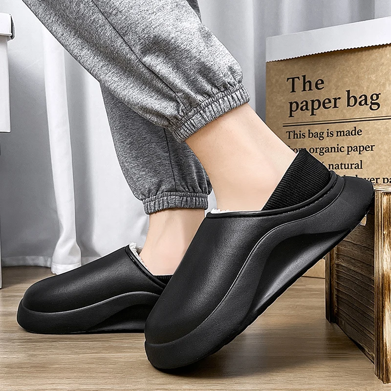 Men's Winter Cotton Slippers Casual Comfortable Shoes For Home Mans New Fashion Outside Unique Design Mens Slipper Keep Warm soft slippers men shoes