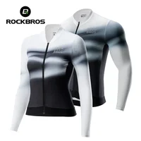 ROCKBROS Cycling Jersey Breathable Men Women Quick Dry Long-sleeved Shirt Windproof Spring/Summer Riding Clothing with YKK zippe 1