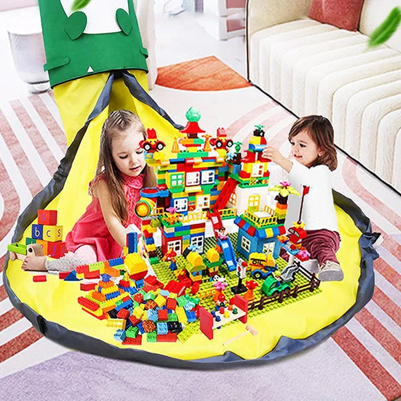 

Kids Toy Storage Dustproof Detachable Play Mat Baby Laundry Basket Sundries Organizer Home Basket Storage Box Sundries Folding
