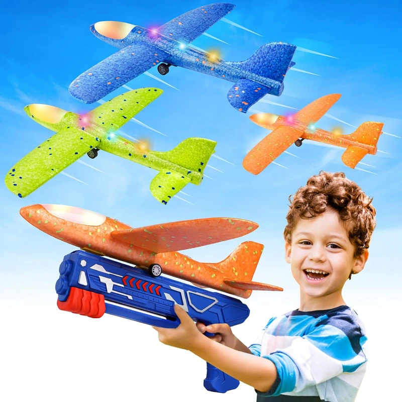 12.2" LED Foam Glider Airplane Launcher Toy – Catapult Gun for Kids' Outdoor Fun 1