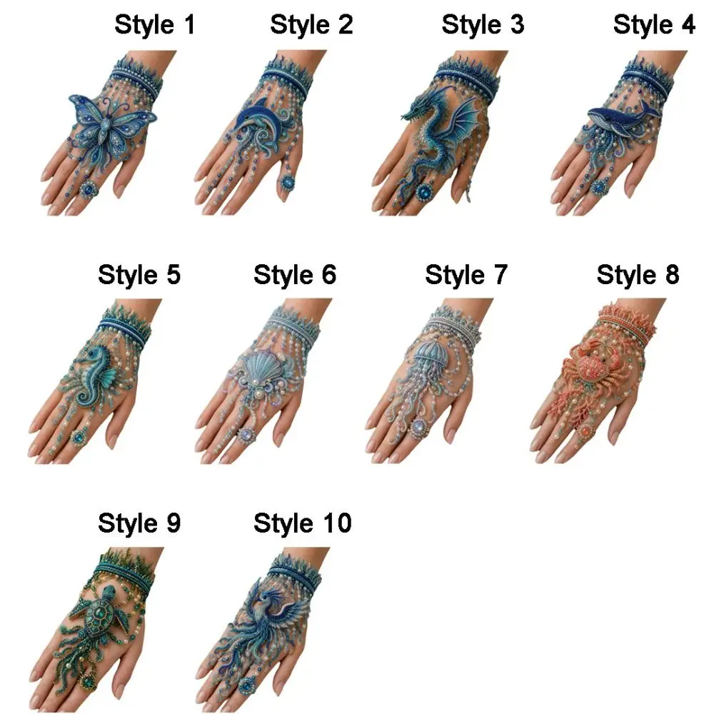 Ocean Series Animal Beaded Bracelet DIY Kit - Dolphin & Butterfly Design