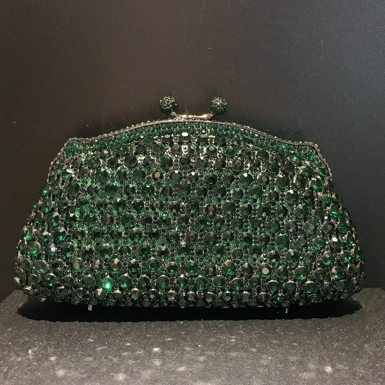 Pochette Da Sera Verde Con Catena – Borsetta A Spalla E A Mano In Pelle Plissettata Glitter, 17,5x11,5 Cm, Elegante Per Matrimoni E Feste
