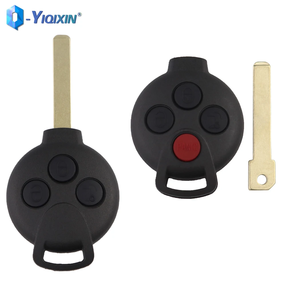 YIQIXIN Smart Fob Car Cover 3/4 Buttons For Mercedes-Benz 450 451 Fortwo 2007 - 2013 Forfour Cabrio Coupe Remote Key Case Shell