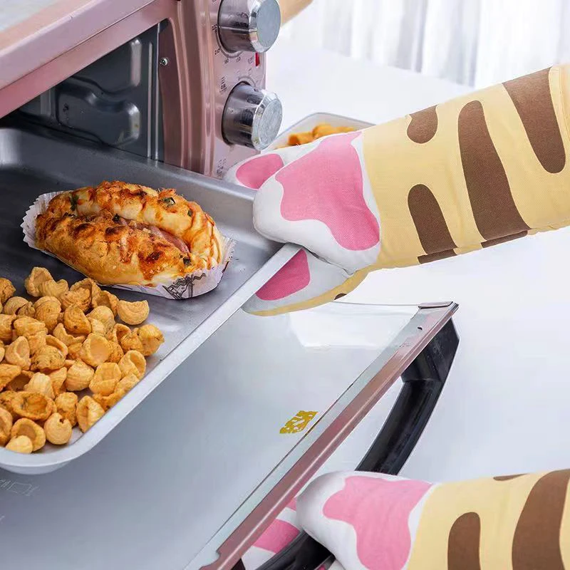 Kitchen Gloves Single Microwave Cotton Cat Paws Oven Insulation Baking Supplies