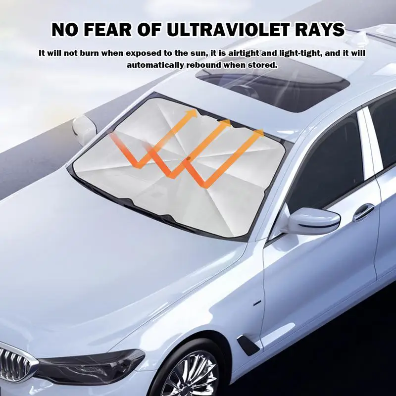 

Складной солнцезащитный зонт на лобовое стекло автомобиля, УФ-чехол, теплоизоляция, солнцезащитные протекторы на переднее окно, защита интерьера, солнцезащитные оттенки