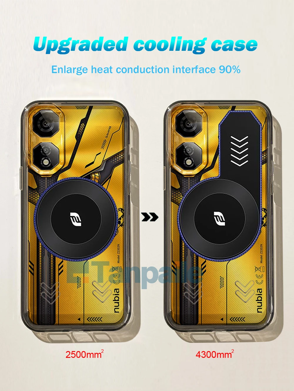 for Nubia Neo2 5G Neo 2 Cooling Case Shockproof Transparent Black