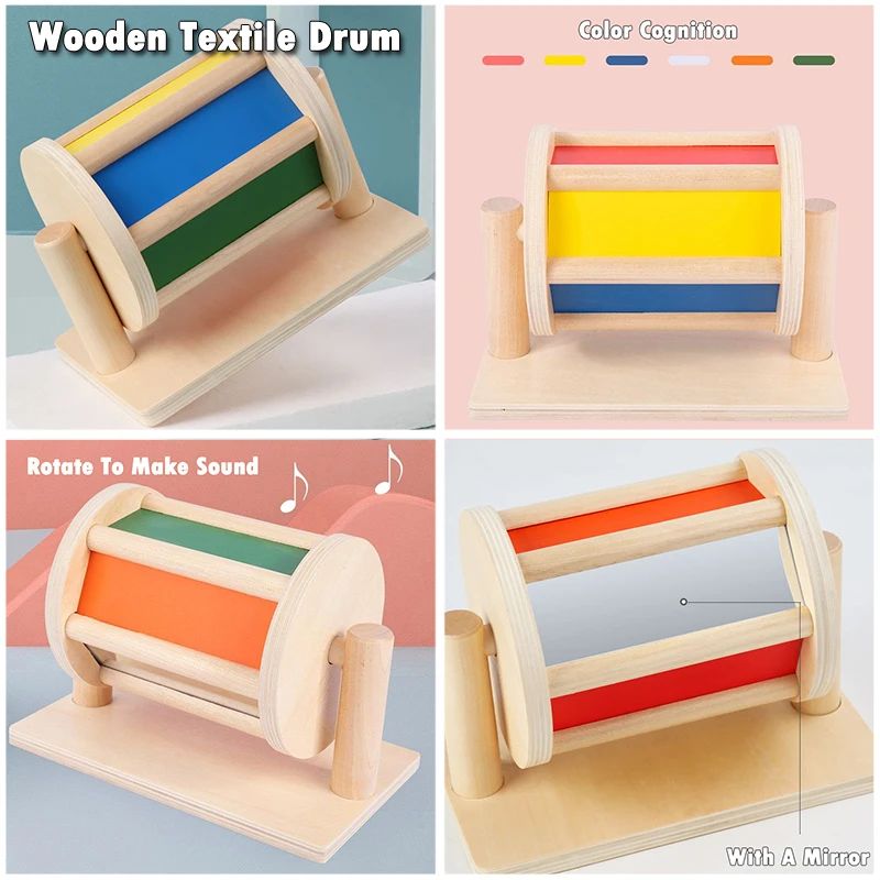 Kindergarten Montessori Wooden Toys Winder Object Permanence Box Coin Box Drawer Game Textile Drum Teaching Aids Sensory Toys - Bilde 4