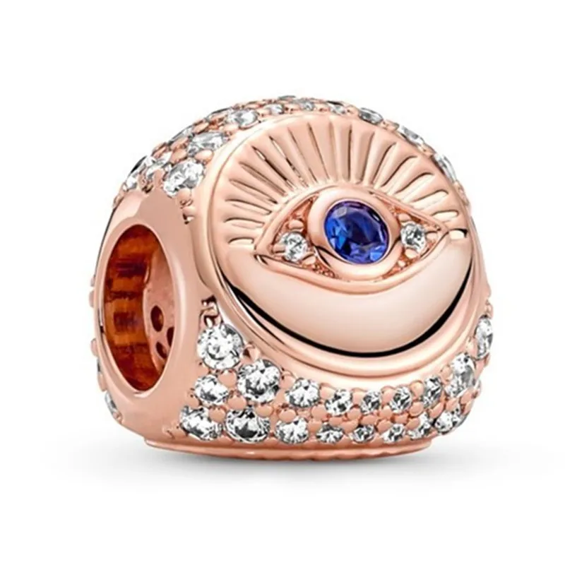 

Authentic 925 Sterling Silver Moments Hamsa, All-seeing Eye & Feather Three-sided Charm Fit Pandora Bracelet & Necklace