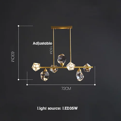 crystal ball chandelier Crystal chandelier living room modern light luxury simple fashion net red ins bedroom lamp dining room lamp cheap chandeliers Chandeliers