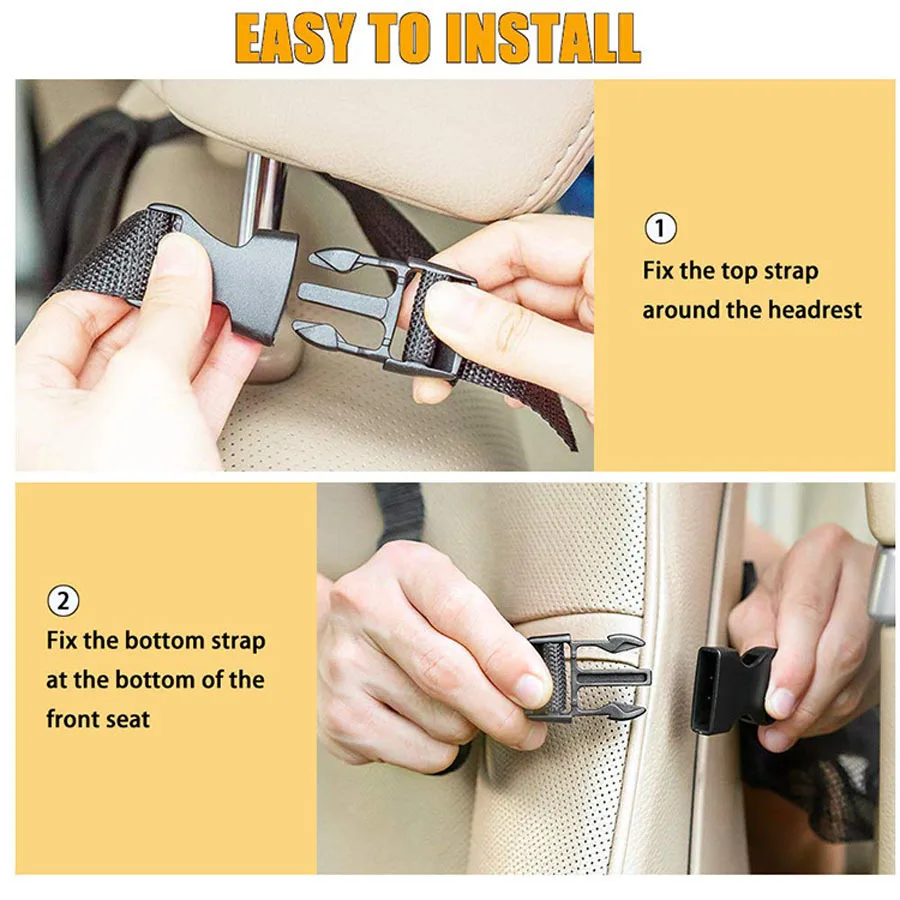 Car seat storage bag Car Seat Back Bag Organizer Auto Storage Pockets Cover Car Seat Back Protectors for Kids Travel 600D Oxford Fabric Storage Bag