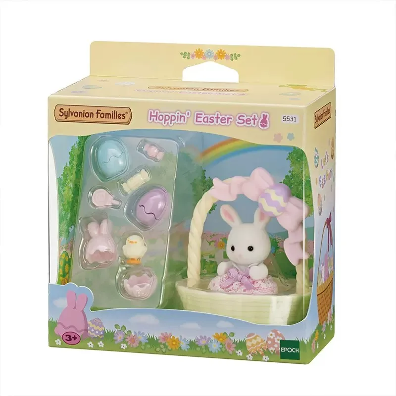 Children Pretend Play Toys Mini Figurine Toys Sylvanian Families Hoppin' Easter Set