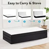 Folding Mattress, 4 inch Tri-fold Memory Foam Mattress Topper for Camping, Foldable Mattress Topper with Washable Cover 4