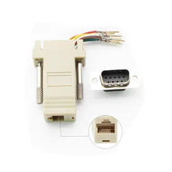 RJ45 to DB9 RS232 COM Port Modular Extender Adapter - Rj45 adapter