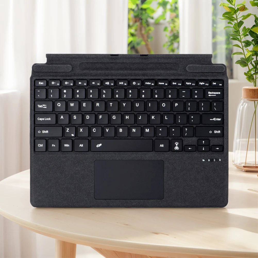 Bluetooth-Compatible Magnetic Wireless Keyboard Touchpad 7-Color Backlight for Microsoft Surface Pro 8/9/X/10/11 Wireless Keyboard Wireless Keyboard Mouse Tablet Keyboard iPad Keyboard Tablet Keyboard Case