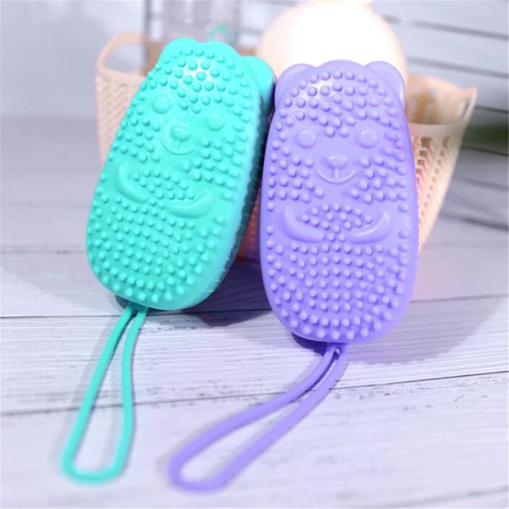 Body Scrub Beauty Health Bath and Body Works Silicone Body Scrubber Shower Exfoliating Scrub Sponge Bubble Bath Brush Massager
