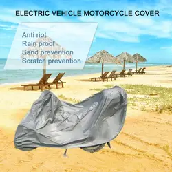 Waterproof Dustproof Breathable Breathable Full Protective Anti UV Motorcycle Covers Silver Motorcycle Hood Scooters Covers