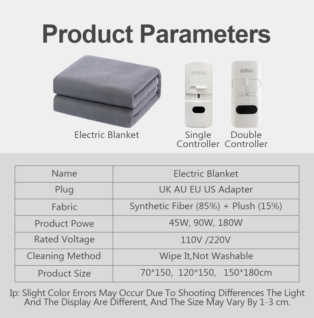 Electric Blanket Thicker Single Electric Mattress Thermostat Security Electric Heating Blanket Warm Pads for Winter Home Office 6