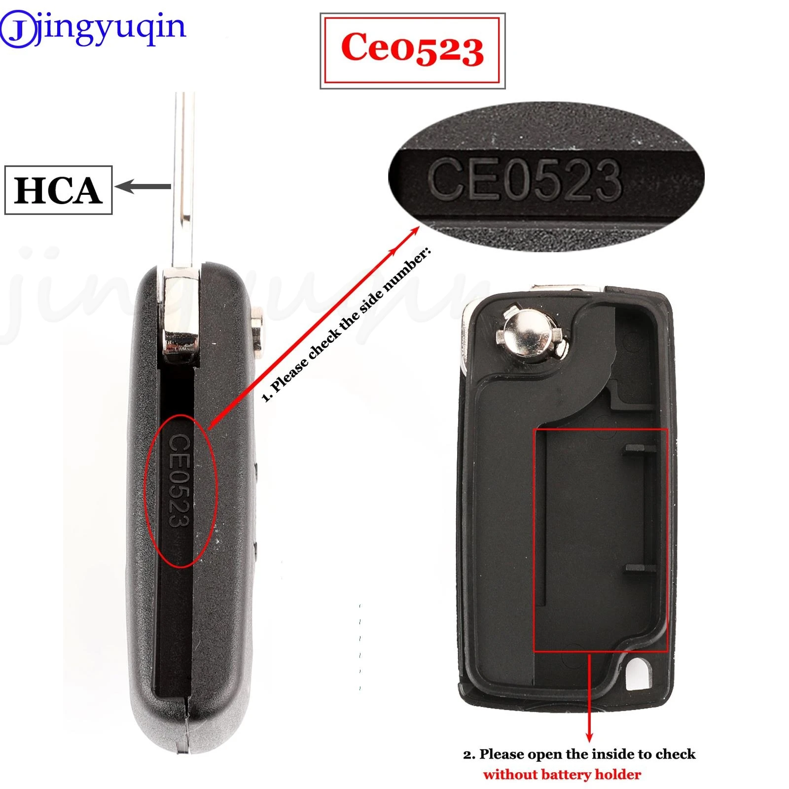 Jingyuqin 4 Tasten Fernbedienung Flip Auto Schlüssel Shell Fall Fob Für Peugeot 1007 Für Citroen C8 VA2/HU82 Klinge CE0523