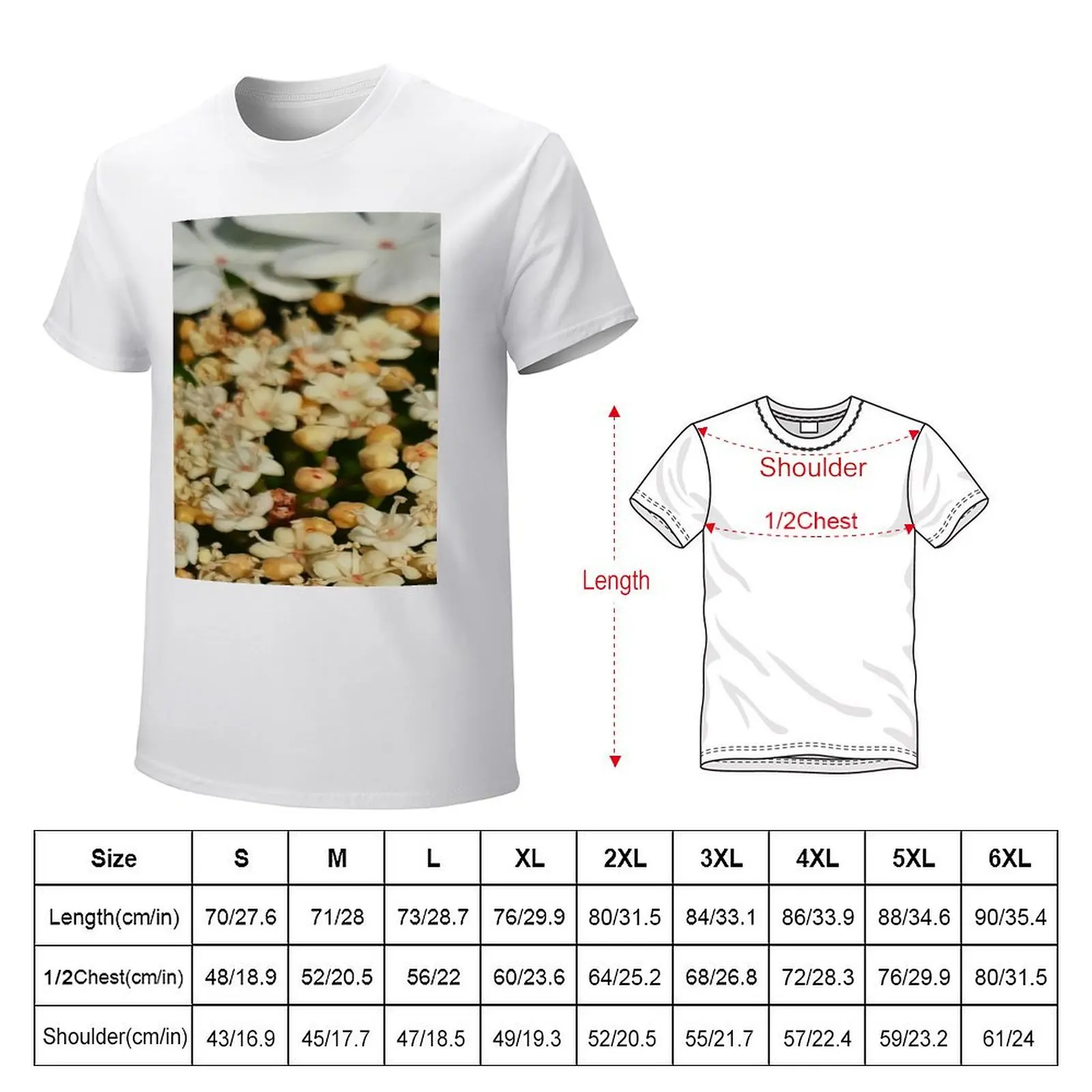 Flowy Floral- Summer Flowers T-Shirt letnie topy nowa edycja ubrań kawaii zwykłe białe koszulki męskie